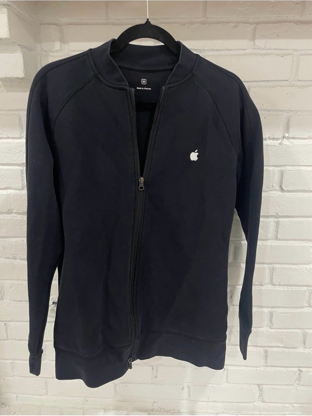 Not for Sale Apple Employee Full Zip Jacket Black Cotton Blend Logo